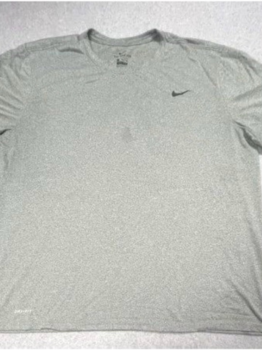Nike Men's Light Gray Dri-FIT Short Sleeve Tee